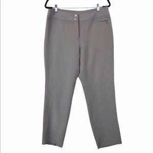 Anne Klein Gray Dress Pants Mid-Rise‎ Trousers 10
